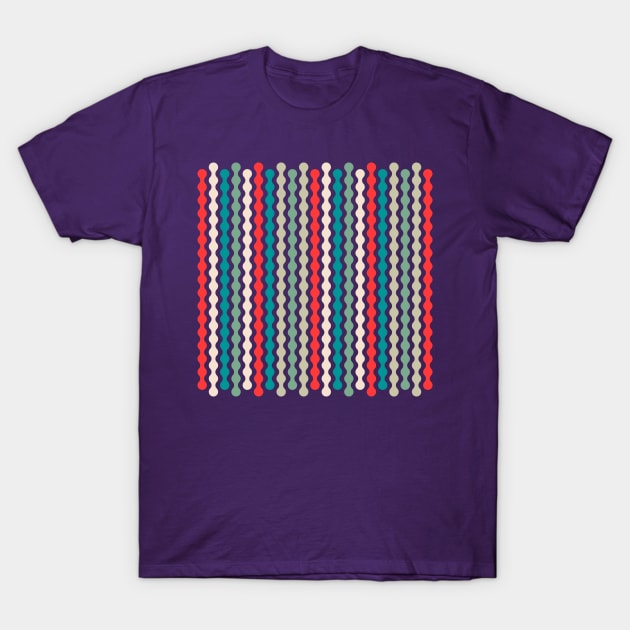 Mint, Red, Cream | Formas coloridas lineales | Linear colorful shapes | 線形のカラフルな形 | Formes colorées linéaires | Lineare bunte Formen | Forme colorate lineari T-Shirt by Zaztrozzi